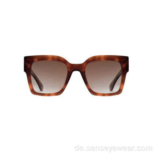 Unisex-übergroße Square UV400 polarisierte Acetat-Sonnenbrillen